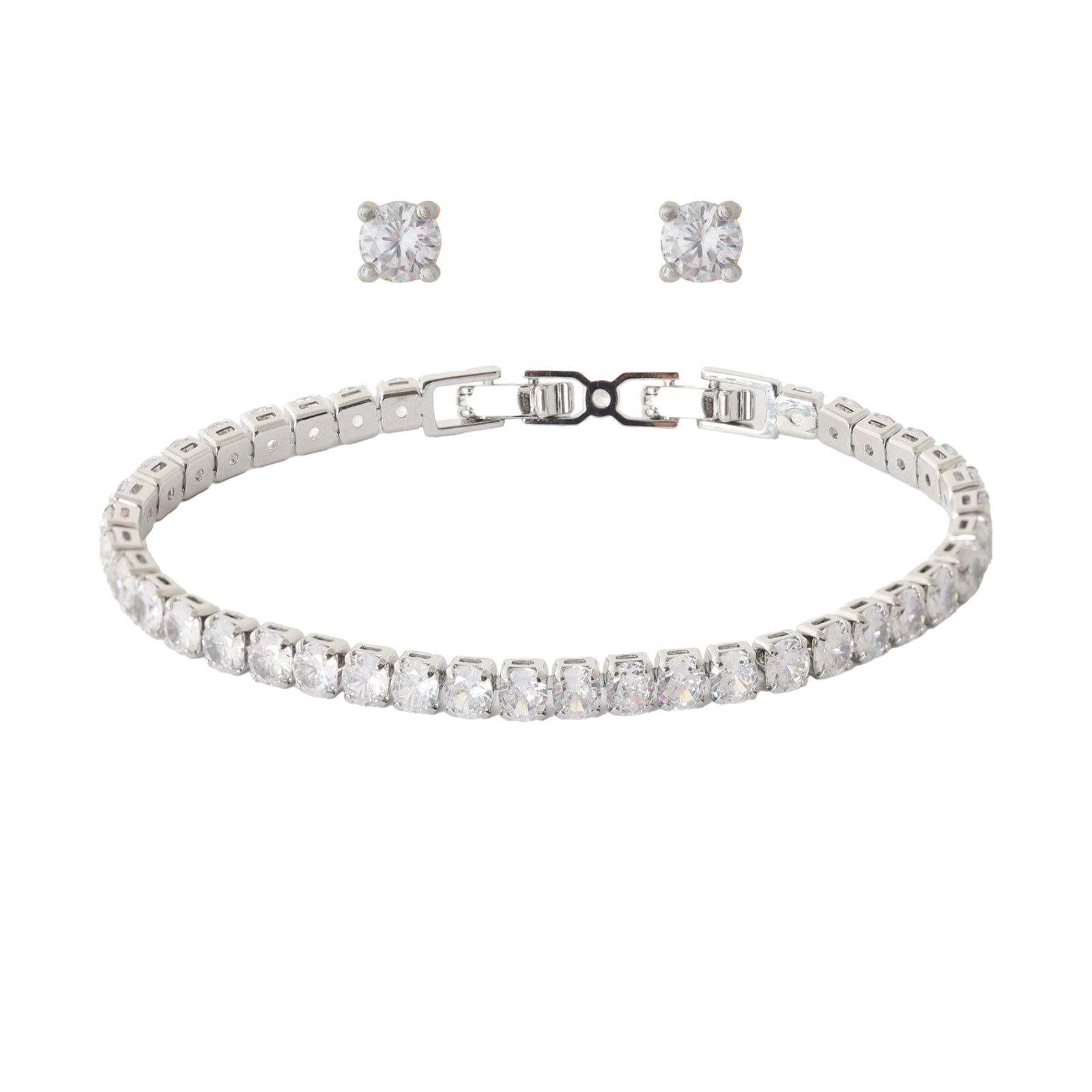 Stella LunaAurora Plated Tennis Bracelet with Zirconia Studs