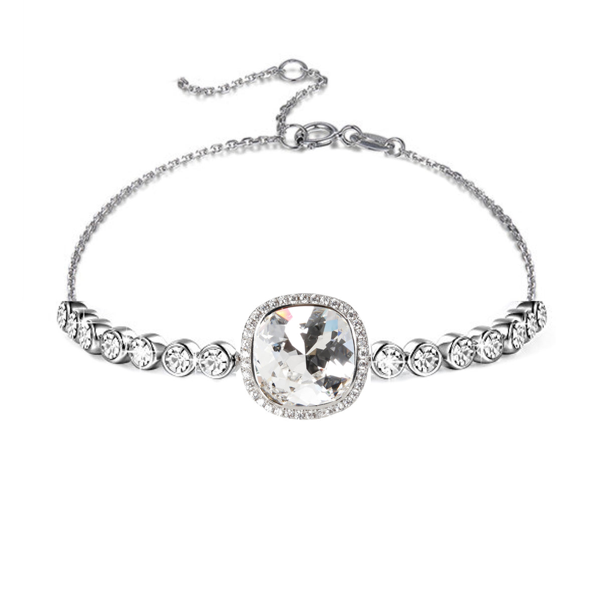 Pippa Bracelet Rhodium plated
